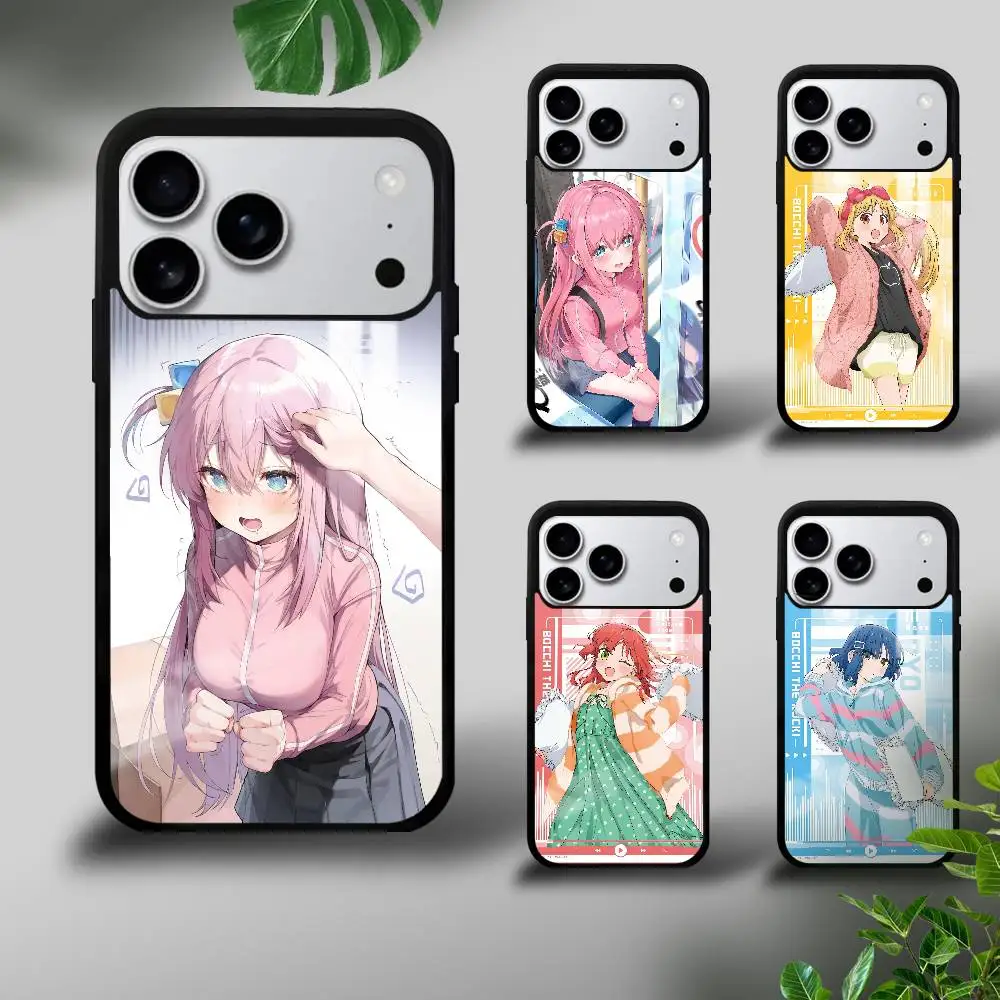 

Anime B-Bocchi The R-RockS Phone Case For IPhone 17 16 15 14 13 12 11 Pro Max Plus Mini Plus Hard Mirror Surface Protect Funda