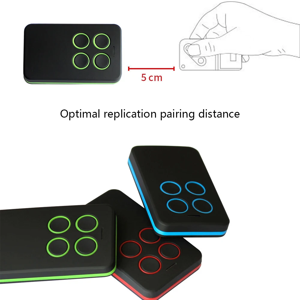 Clone Door Key Fob Command Manual Transmitter 286MHz-868MHz Multi-Frequency Code Grabber Garage Door Remote Control Duplicator