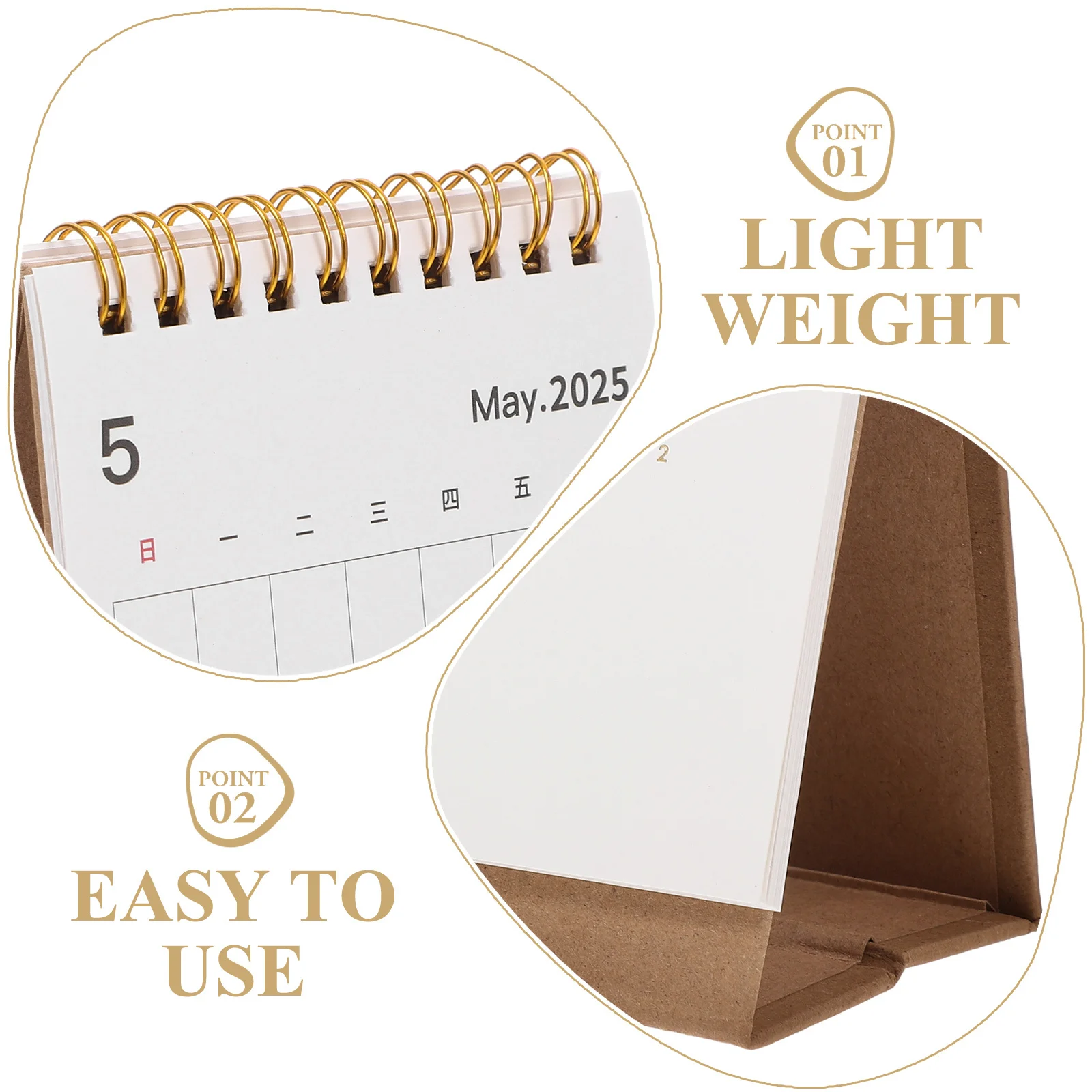 2025 mesa flip em pé espiral encadernado calendário de mesa para escritório casa escola uso planejador diário mini calendário de mesa 2025