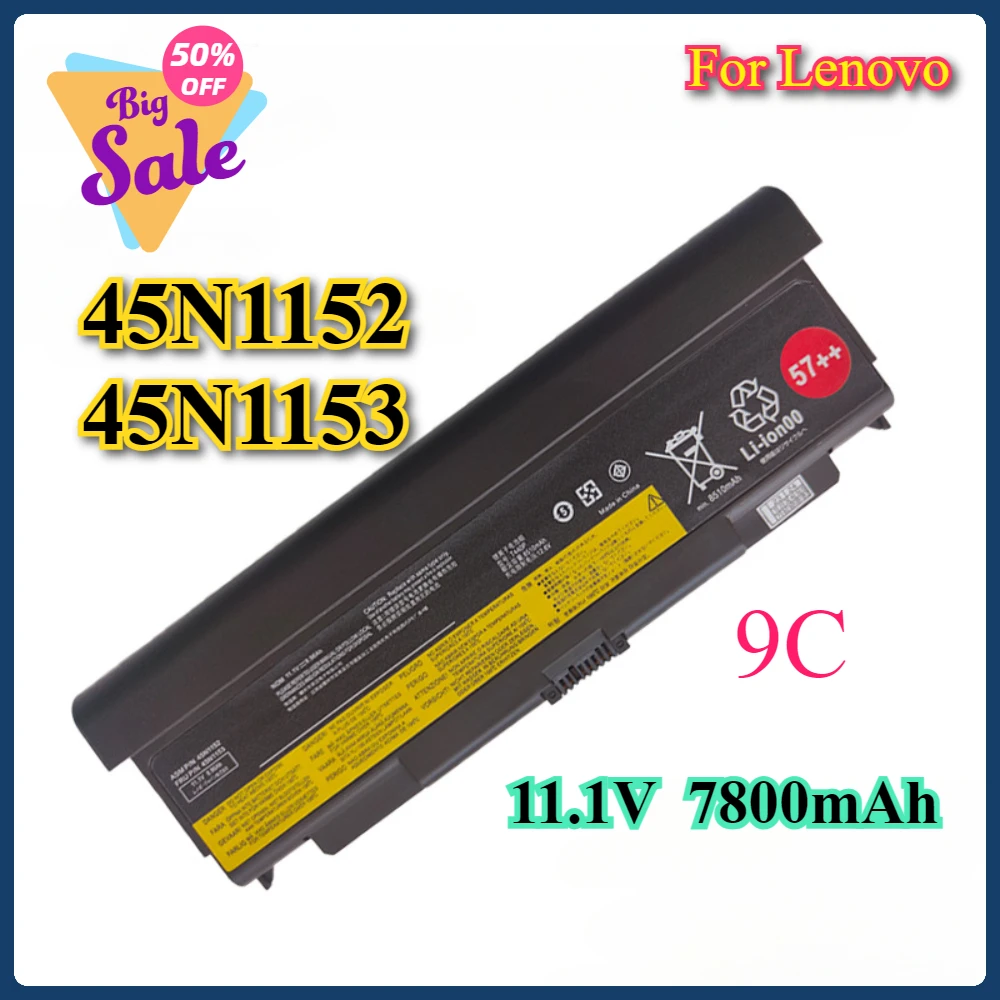 

45N1152 45N1153 57++ Laptop Battery for Lenovo Thinkpad W540 T540P T440P L440 L540 Series 45N1146 45N1147 45N1158 7800mAh