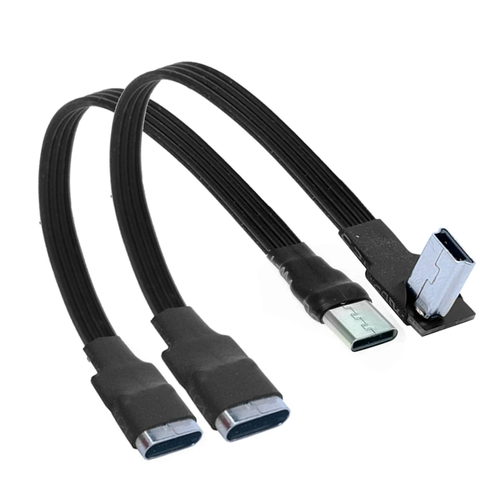 مايكرو B Mini Type-C USB ذكر إلى Type-C أنثى الكوع محول ، محول موصل للهاتف والكمبيوتر اللوحي ، 5 سنتيمتر-3m ، 90 درجة