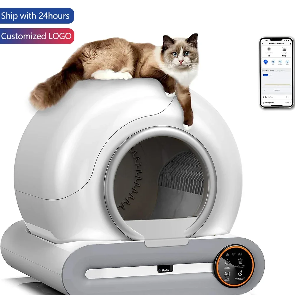 Automatic Cat Litter Box Smart App Control Self Cleaning Litter Boxes Cat Sandbox Electronic Pet Toilet Cat Supplies