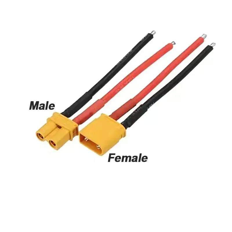 Updated Male / Female Connector plug with model XT60 XT30 T plug and Silicone Wire 14/18AWG RC Battery Cable long 100mm