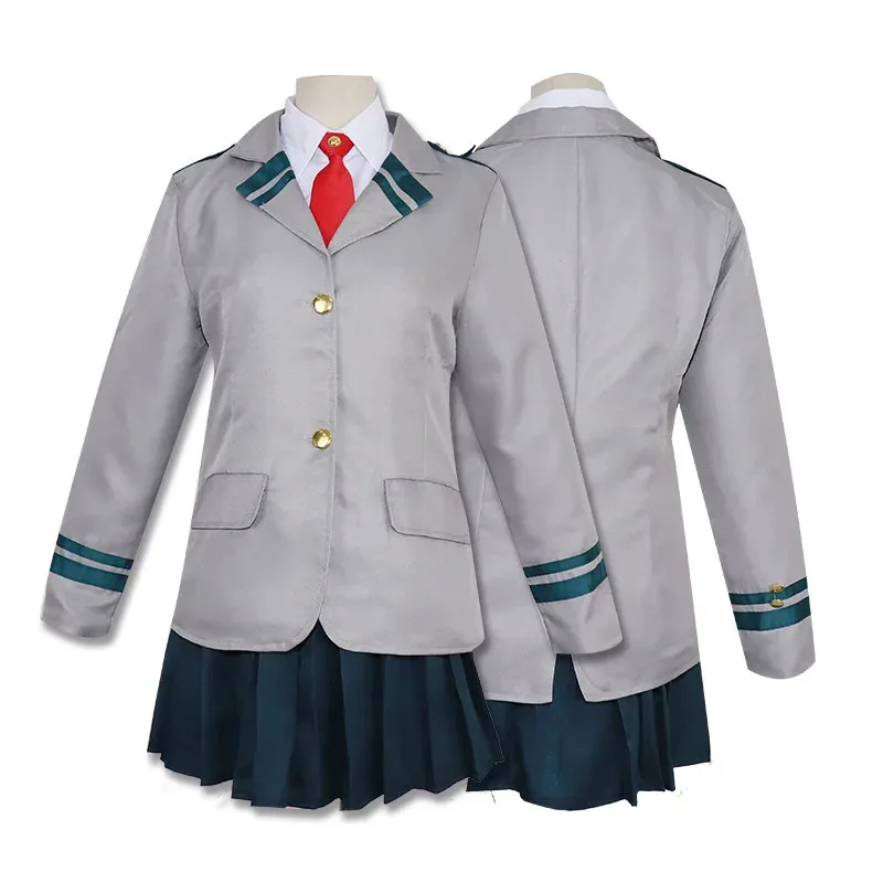 SS23My Midoriya Izuku disfraz de Cosplay Boku No Hero Academia OCHACO URARAKA AsuiTsuyu uniforme escolar de verano peluca