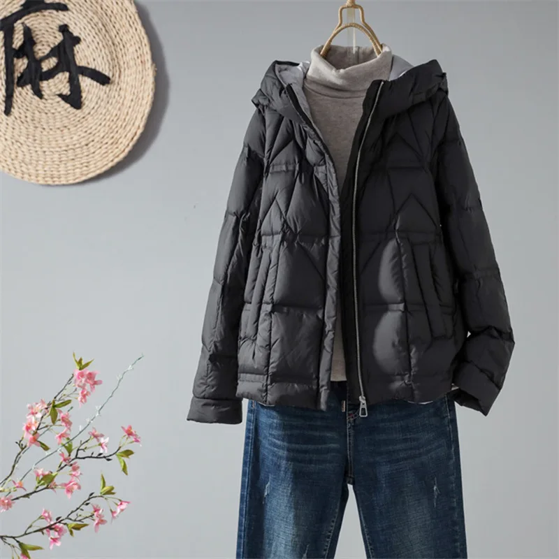Autumn/Winter Women's Down Jacket Commuter Korean Edition Hooded Casual Jacket