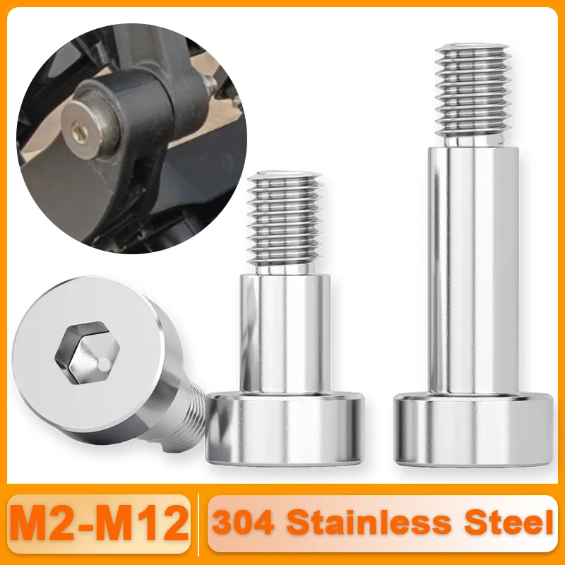 M2 M2.5 M3 M4 M5 M6 M8 M10 M12 304 A2 Stainless Steel Hex Hexagon Socket Cap Head Roller Bearing Shoulder Screw Bolt Stuff Screw