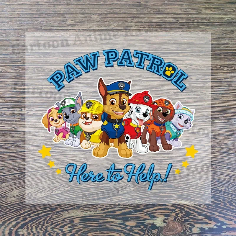 Paw Patrol mode fer sur patchs pour vêtements Anime dessin animé bricolage T-shirt transfert de chaleur Patch vêtements personnalisé vinyle autocollant cadeaux