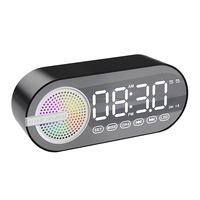 Quiet Wireless Bluetooth Speaker Alarm Clock RGB USB LED Mirror Digital Clock FM Large Display Living Room Decoration