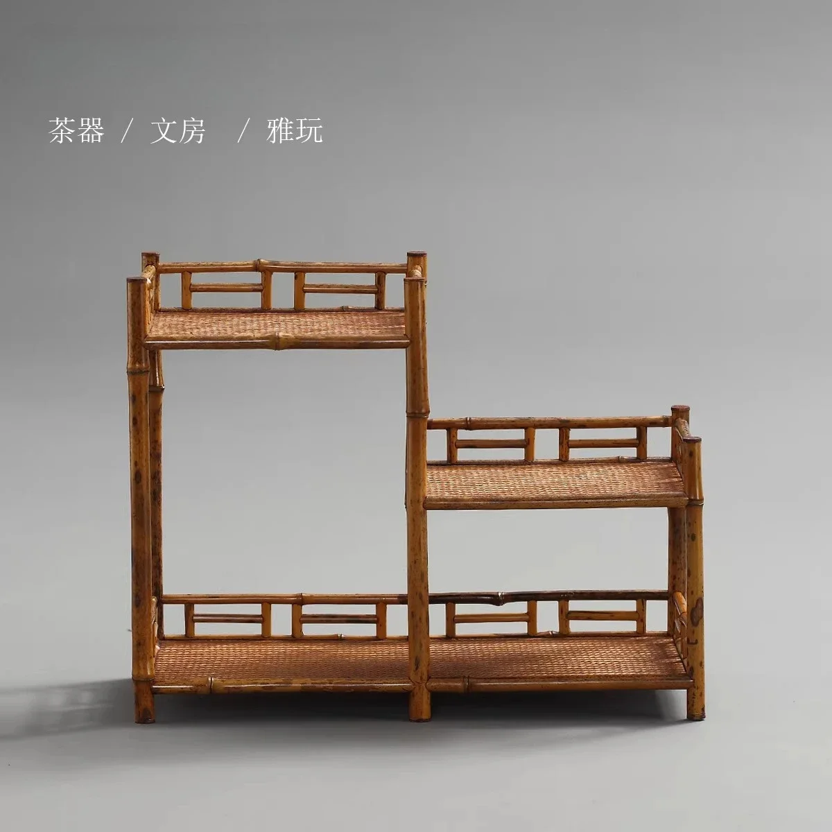 Zen bamboo bogu rack, small tea ceremony storage tea rack