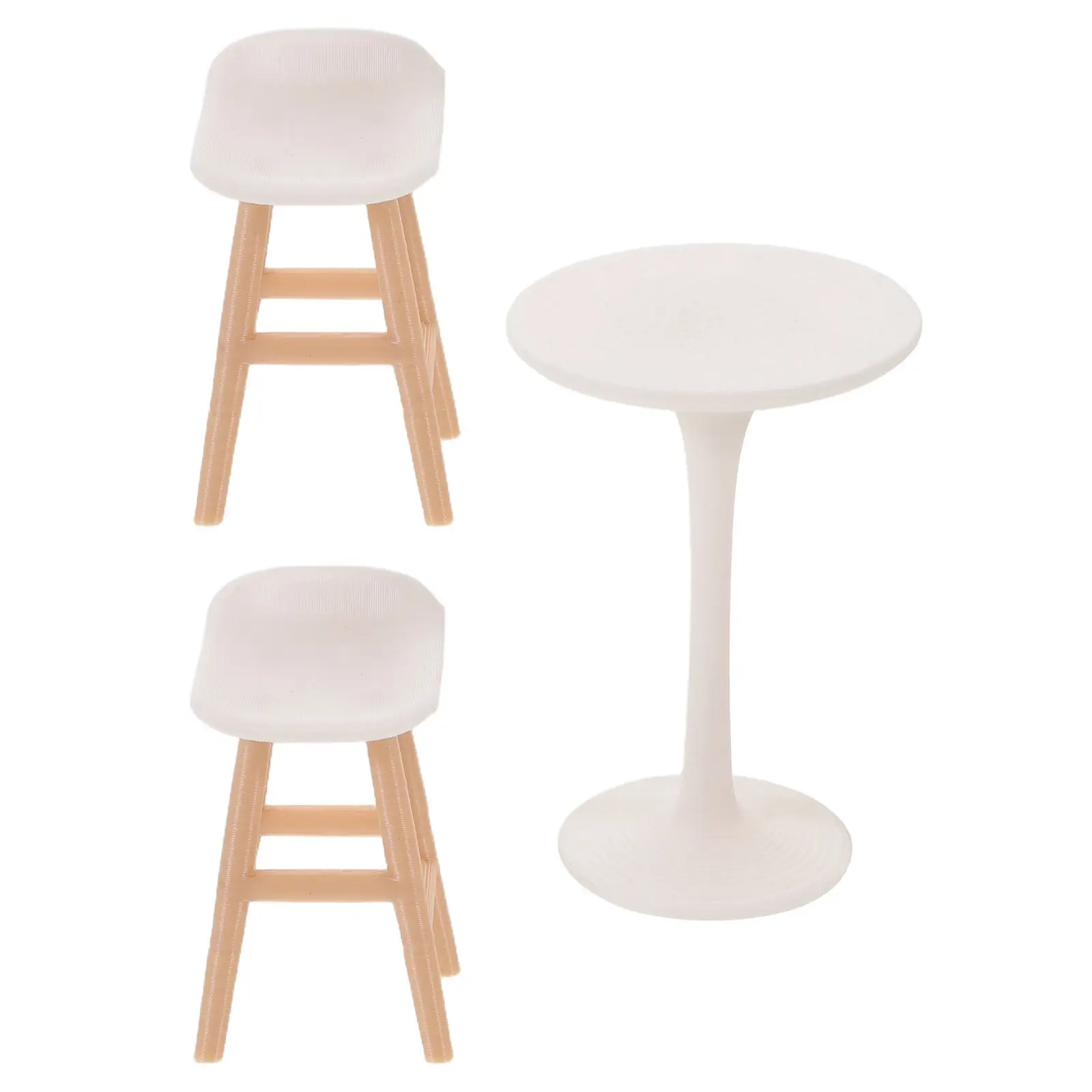 

1Set Miniature Bistro Table Chairs 1 20 Scale Vintage Dollhouse Furniture Accessories Living Room Decor Fairy Garden Layout
