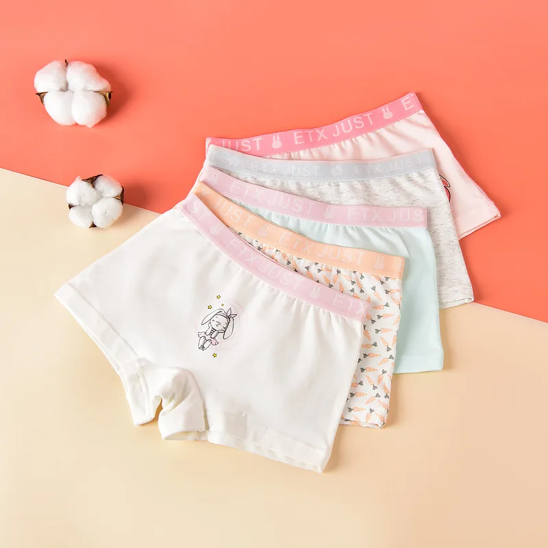 

New Kids Underwear for Girls Teenage Breathable Princess Shorts Cotton Children Pink Cartoon Boxers Cute Underpants 4-14 Years