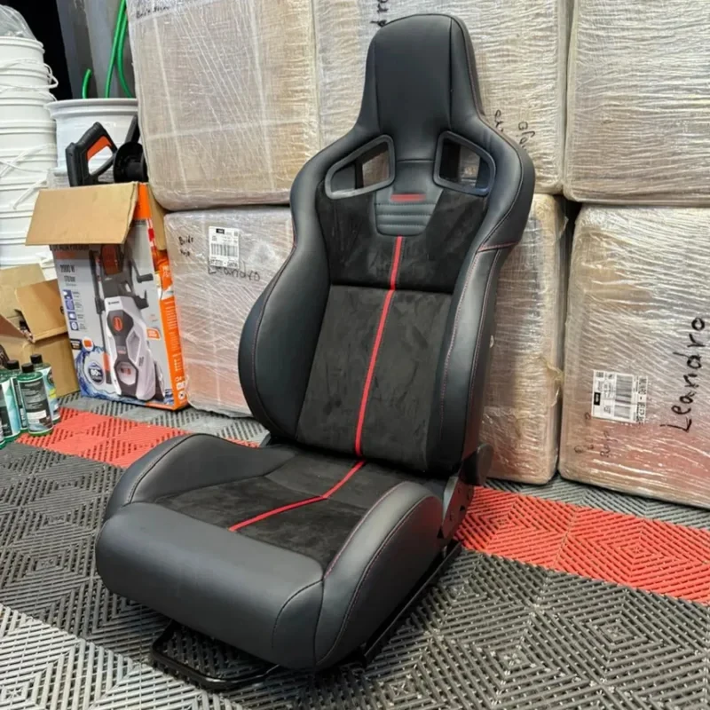 High Quality Modified Racing Seats Fiberglass & Suede Universal Sports Seat with Dual Lock Slider