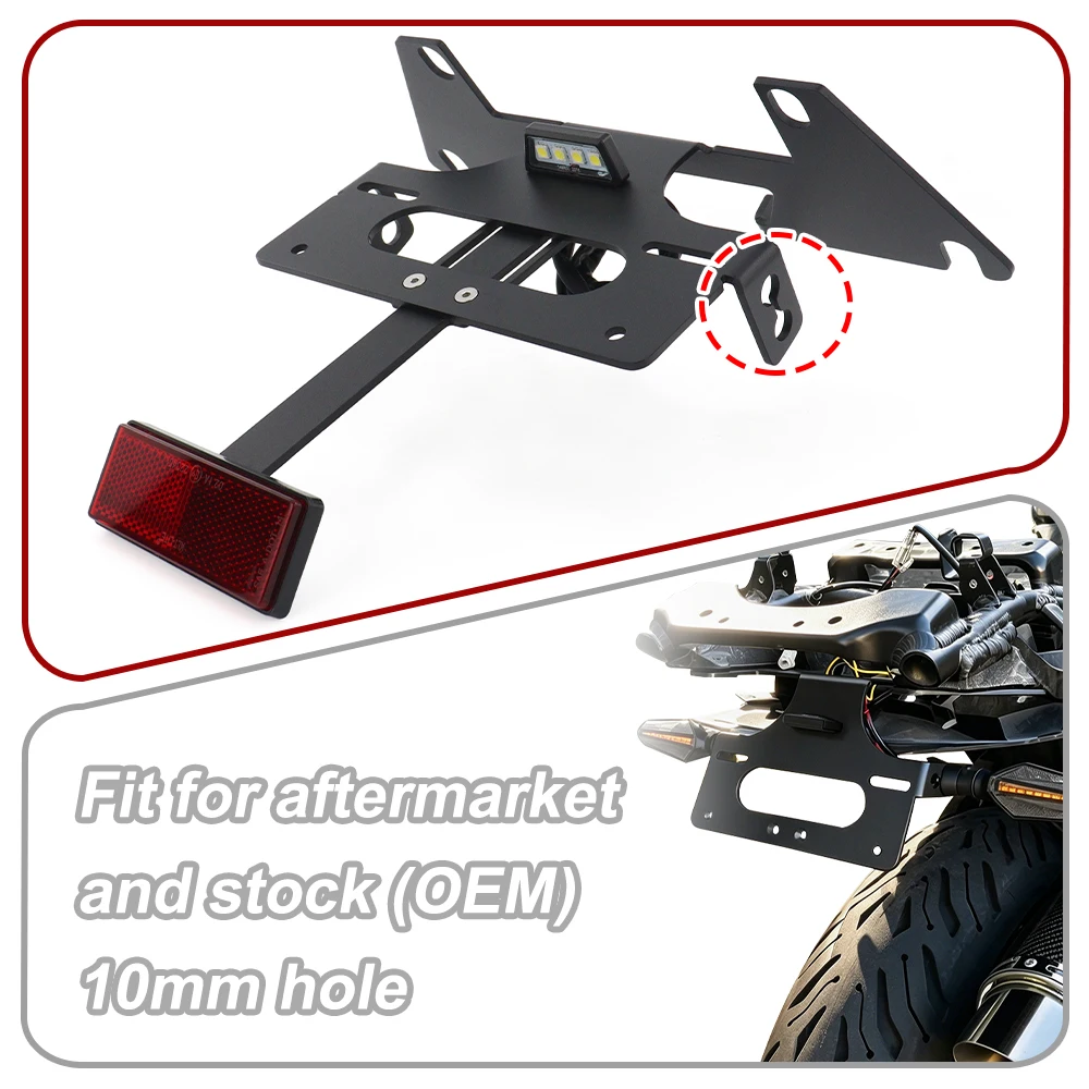 License Plate Holder Motorcycle Fender Eliminator Rear Tail Tidy Registration Plate SV650 SV650S SV650F 2003-2015 For SUZUKI view 4
