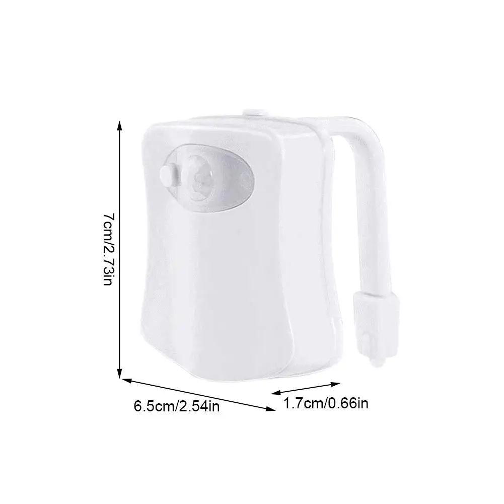 Toilet Light Motion Sensor Night Light 8 Colors Washroom Toilet Bowl Seat Light Battery Operated Waterproof Bathroom Lamp