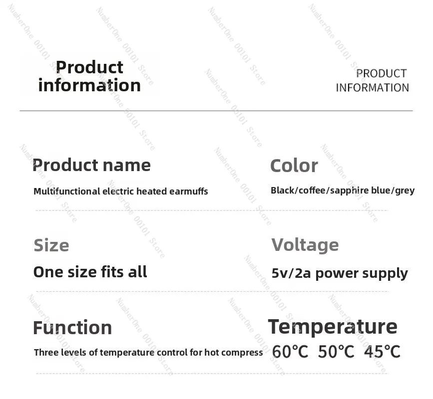 Electric Heated Ear Muffs Warm Ear Protection Heating Ear Muffs Extra Thick