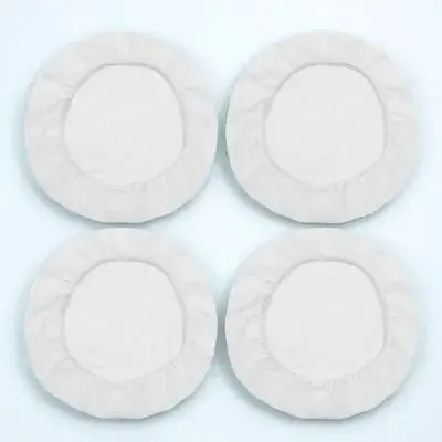 

4pcs Breathable Cotton Mesh Hair Net Cap White Reusable Kitchen Cooking Hat For Bakers Chefs Food Service Workers Elastic Head