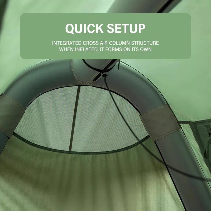 2/4 Person Ultralight Camping Tent Portable Hiking Fully Automatic Inflation Quick Opening Tent Anti-UV Outdoor Single-Layer