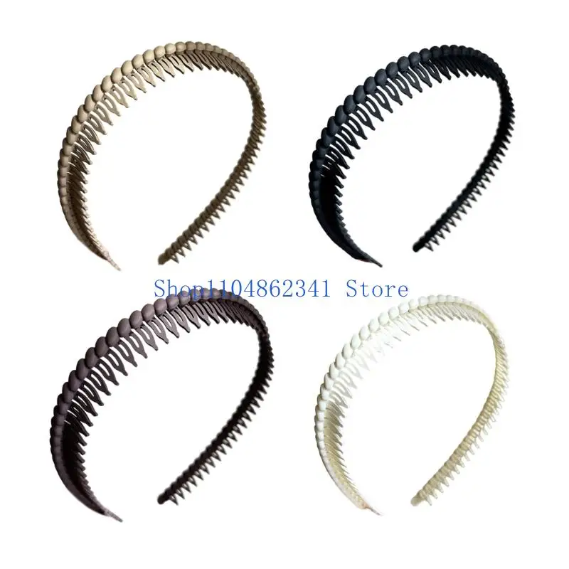 

5asd Stylish Wavy Plastic Headbands for Women Anti Slip Teeth Comb for Everyday Wear