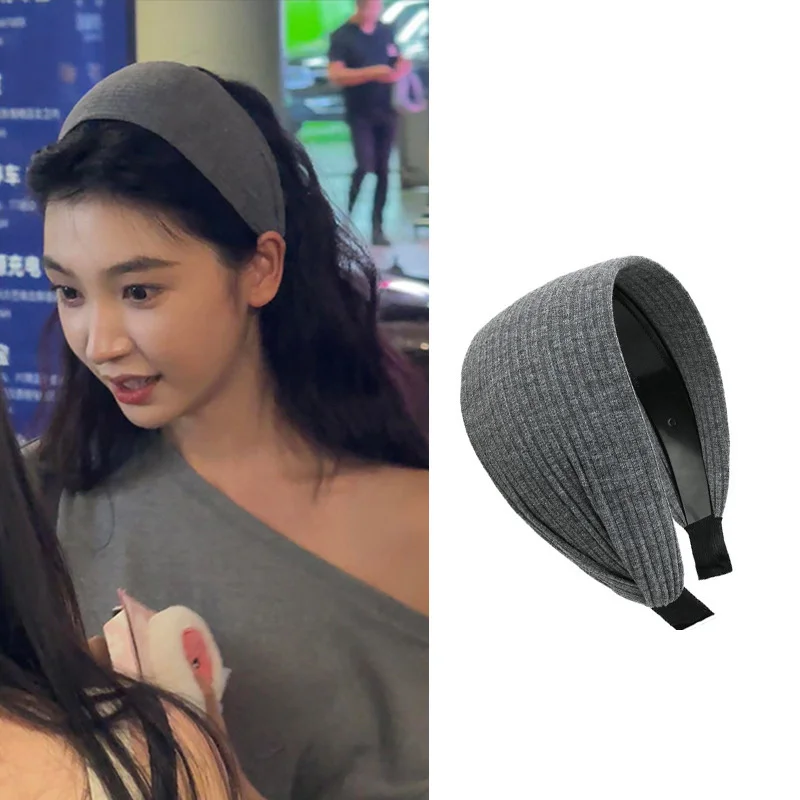 Frauen Sport Haarbänder Mode Breite Stricken Baumwolle Wrap Kopfband Mädchen Haarband Hoop Weibliche Haar Zubehör Kopfbedeckungen