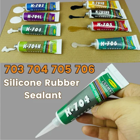 Silicone Industrial Adhesive 45g K-703 704 705 706 RTV Silicone Rubber Black White Transparent Electronic Component Sealing Glue