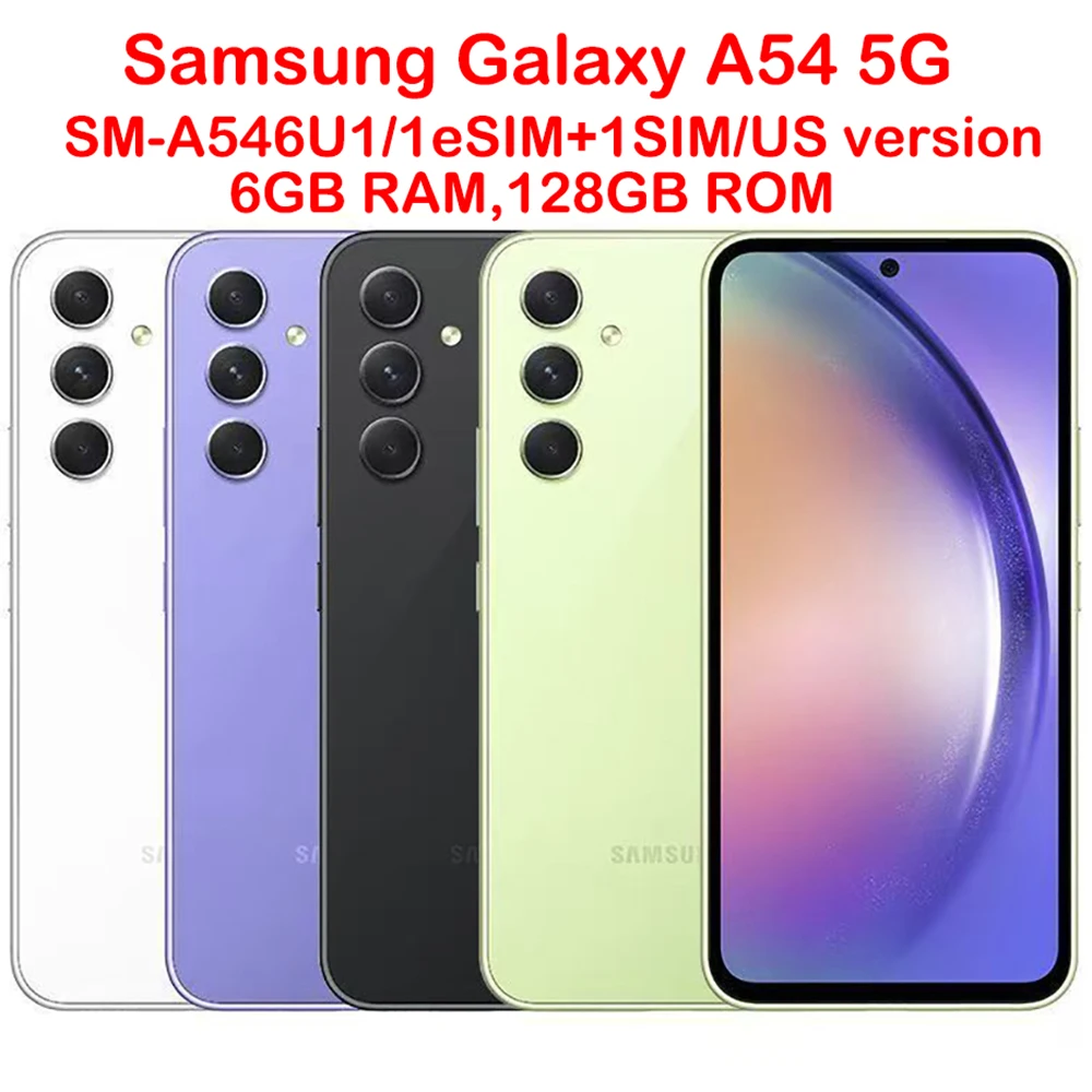 Samsung Galaxy A54 5G Smart Android Phone 6.4-inch 50MP 5000mAh 25W Samsung Smart Phone NFC Eight Core US Version Unlocked