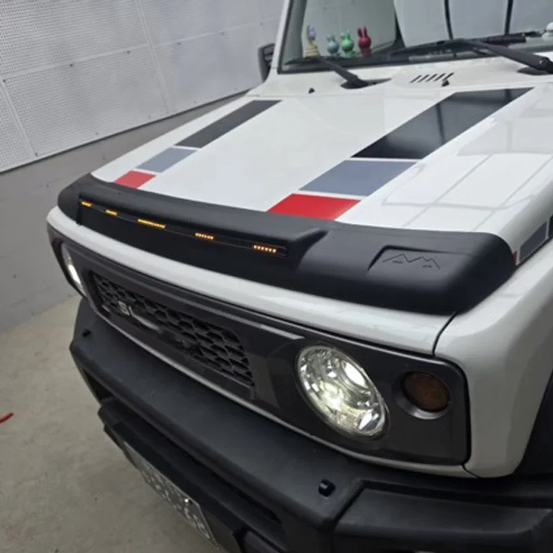 For SUZUKI Jimny 3/5 Door JB64 JB74 JC74 2019+ Off Road 4x4 Exterior Accessories Shield Sand Block Bonnet Protector With Lights