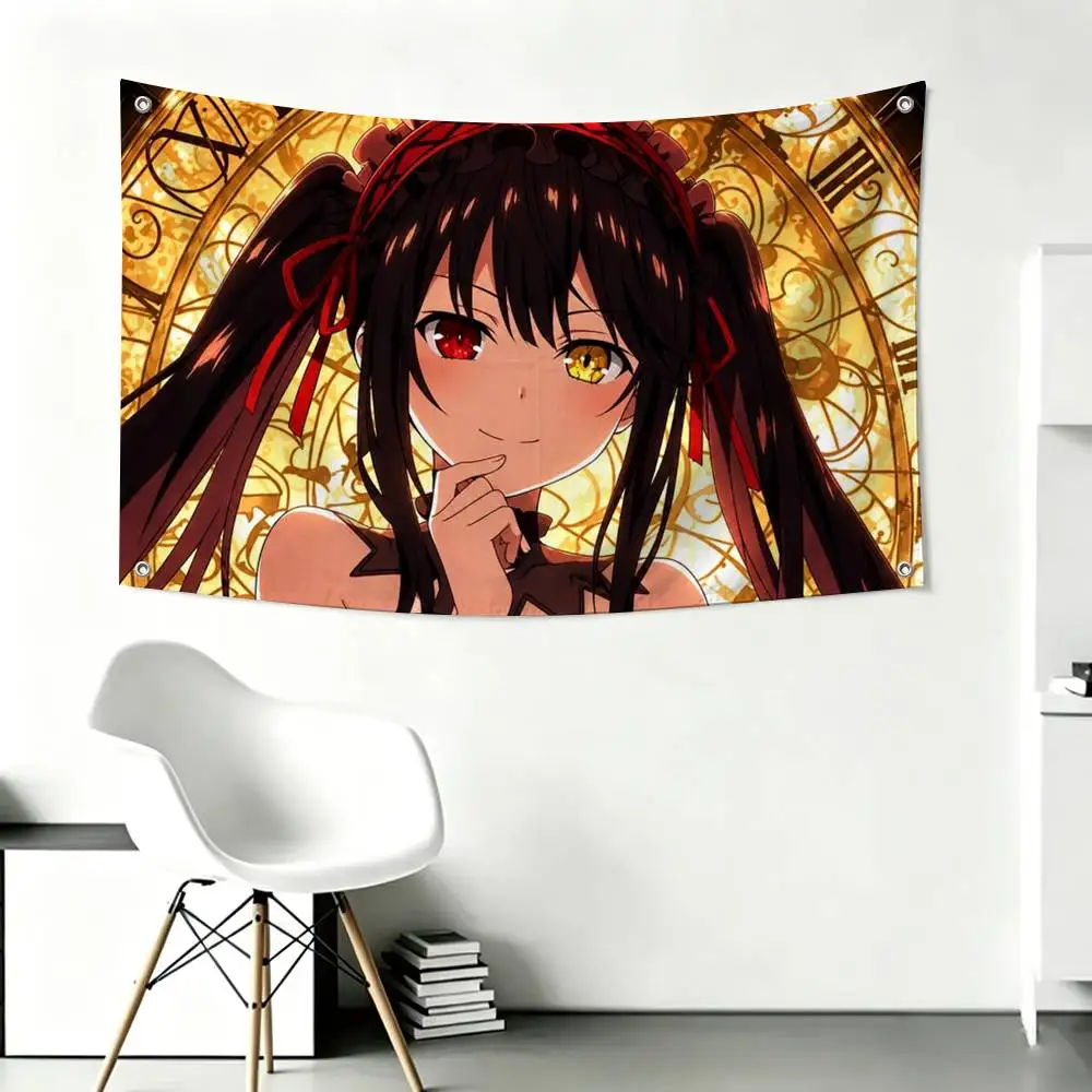 Date A Live Tokisaki Kurumi Flag Suitable For Party Club Outdoor Interior Wall Decoration Banner Fans Gift 6