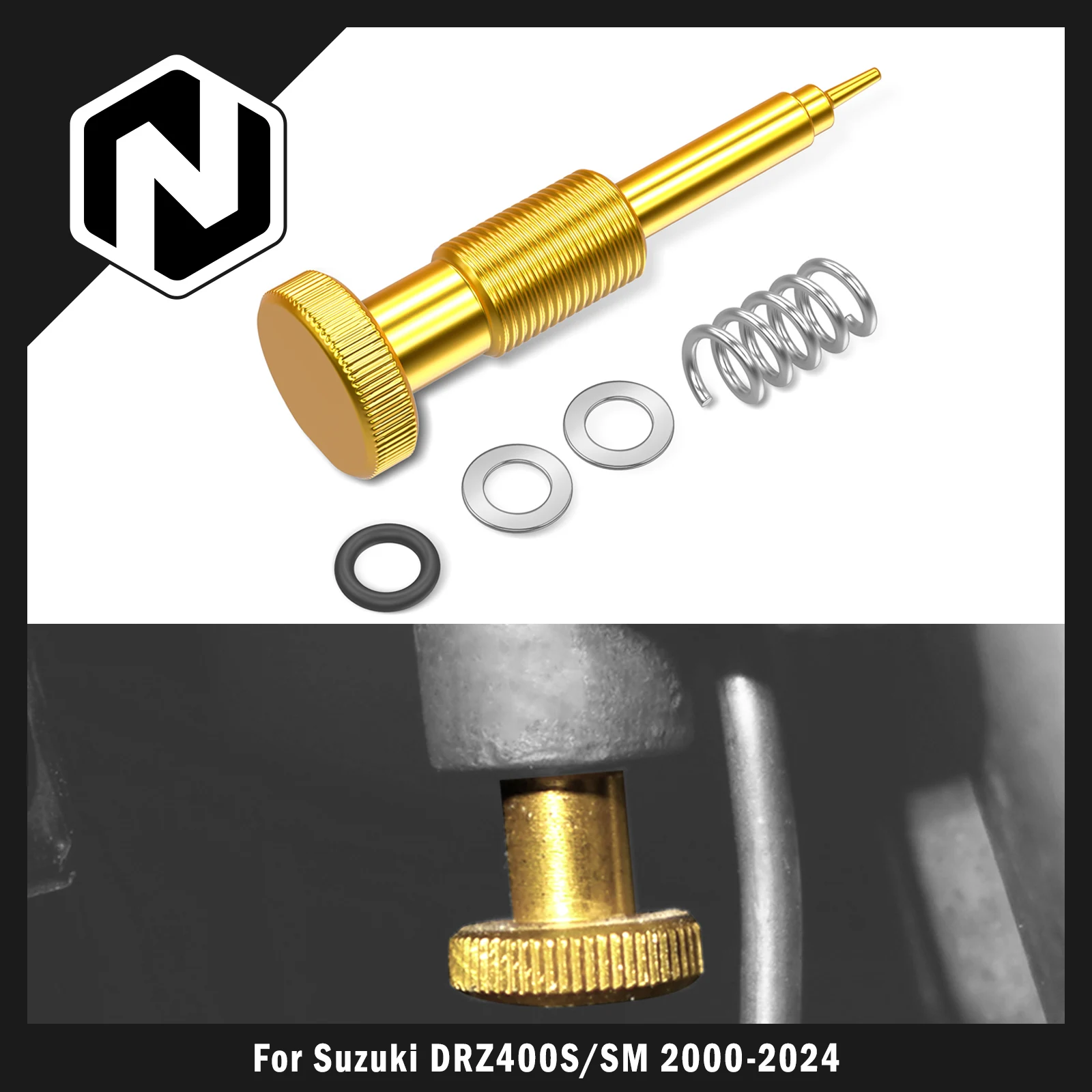 

NICECNC For Suzuki 2000-2024 DRZ400S DRZ400SM DRZ DR-Z 400S 400SM Motorcycle Carburetor Fuel Screw 2023 2022 2021 2020 2019 2018