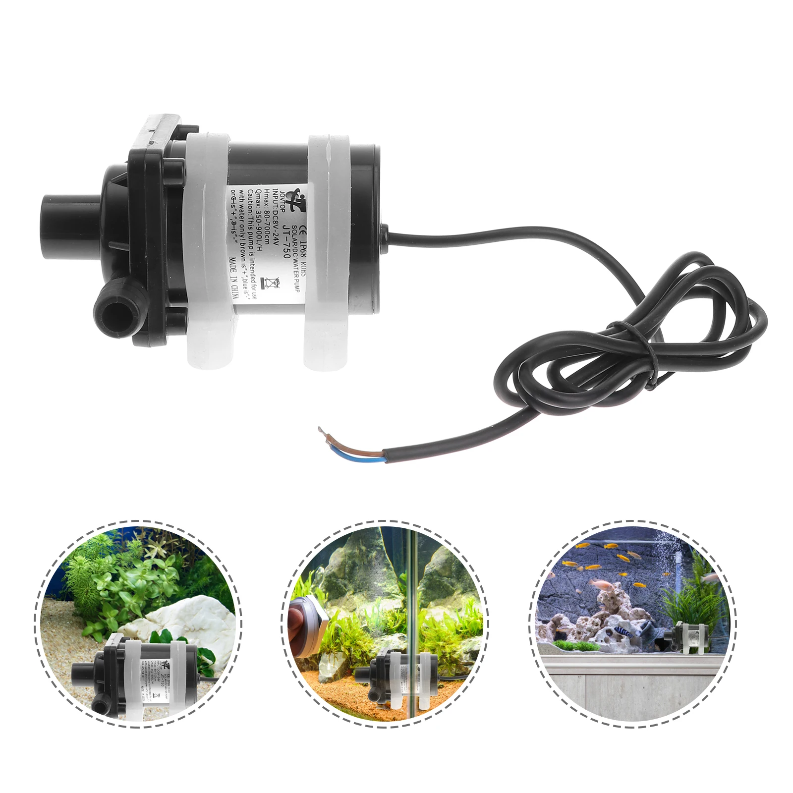 

Solar Water Pump Freshwater for Aquarium DC Ponds Fish Tank Filter Reliable Quiet