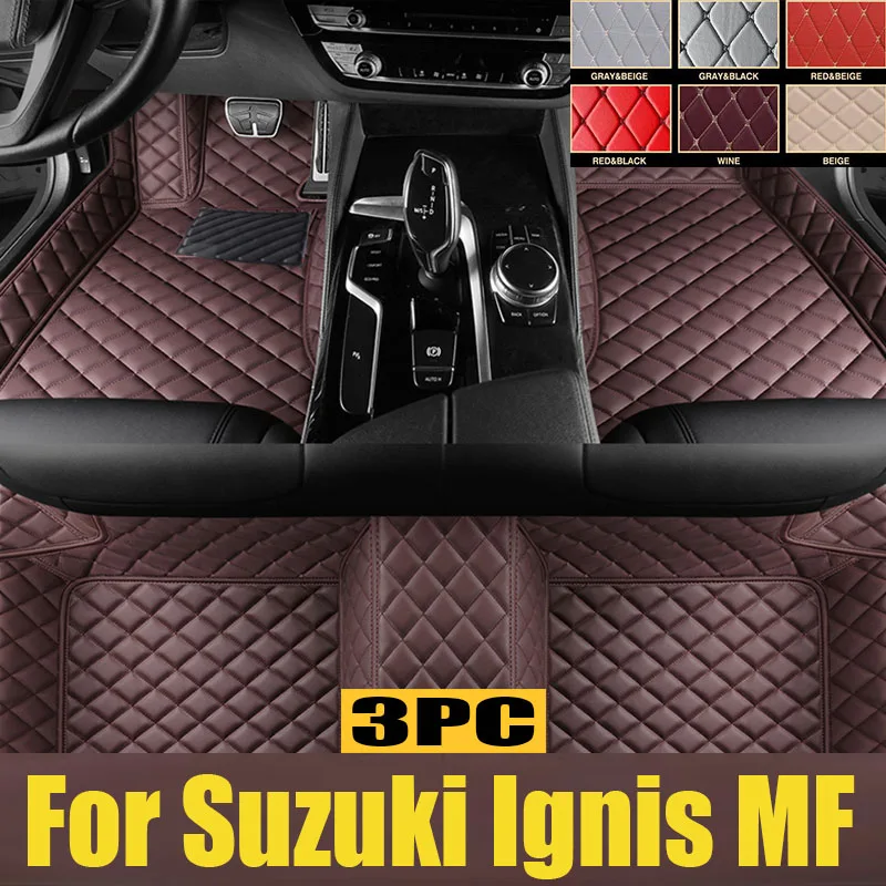 

Car Mats For Suzuki Ignis MF 2016 2017 2018 2019 Leather Floor Mat Durable Rugs Carpet Pad Set Car trunk mat Interior Parts