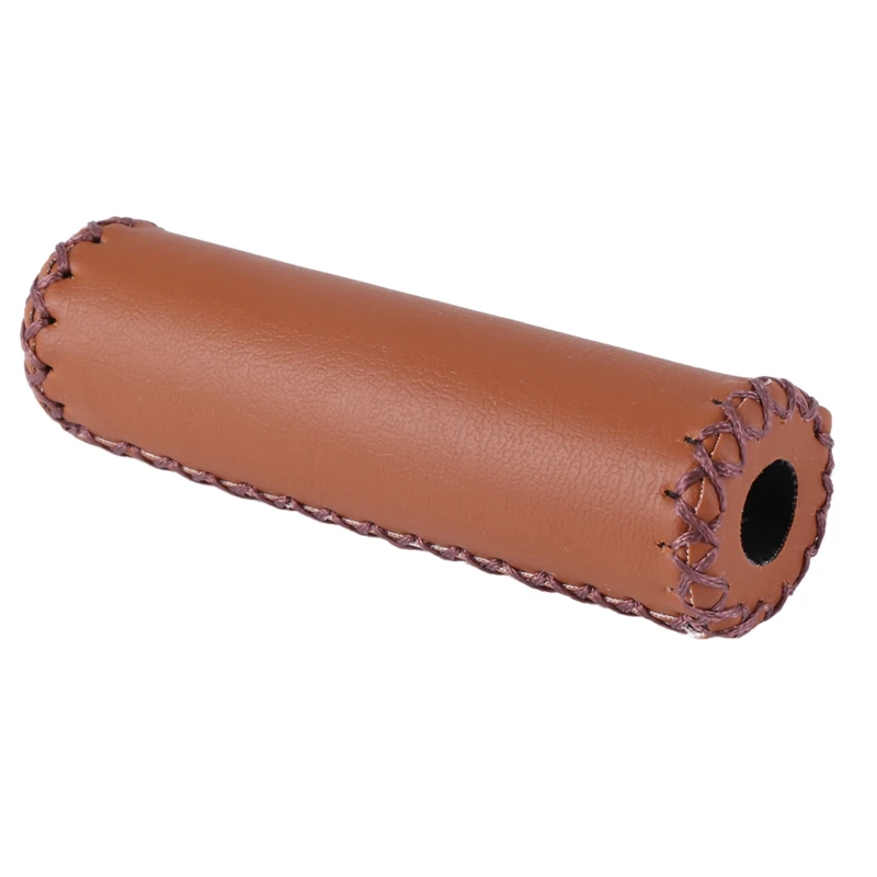 

4 Pair Vintage Leather Bicycle Grips Grips Trekking Handlebars Cover Colour: Brown