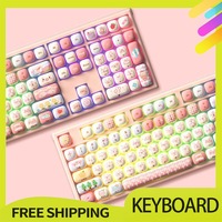 Akko mechanical keyboard three mode MOG 108key Ergonomics Gaming Customized Cute Accessories For Desktop Office Girls Gifts