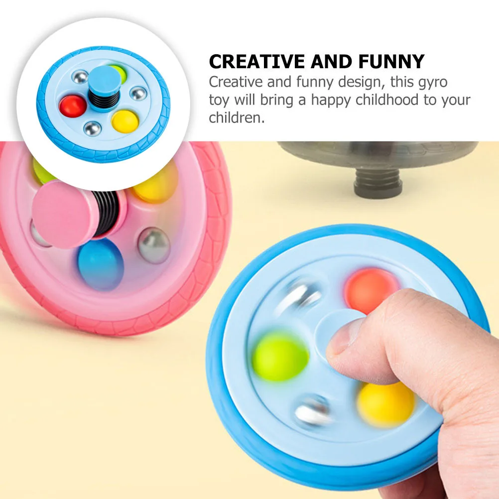 

Creative Tyre Shape Small Bounce Gyro Plastic Rotating Kids Plaything Hand Eye Coordination Gyro Toy Children Plaything