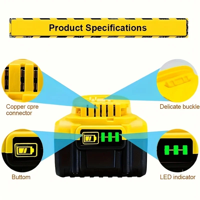 Remplacer DeWei 20V 8.4Ah DCB205 Perceuse À Main Outil Électrique 18650 Batterie Au Lithium DCB206-2 DCB205-2 DCB205