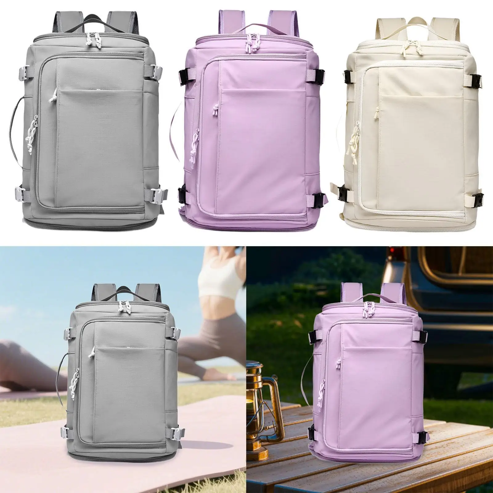 Spacious Backpack Bag for Women Men USB Port College Computer Bag Waterproof Carry on for Camping Gym Yoga