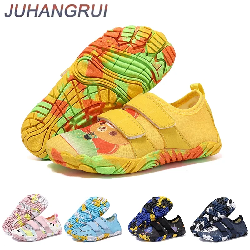 

Детские аквашузы для мальчиков и девочек, пляжные, для плавания и дайвинга, быстросохнущие, с дренажем, пятипальцевые, дышащие, для ходьбы по воде