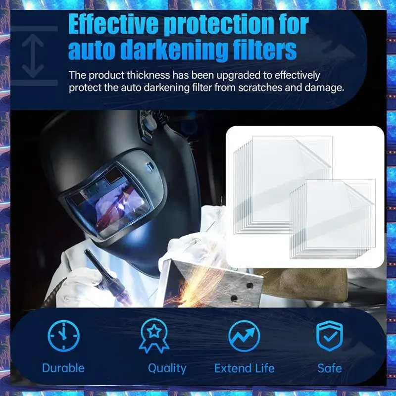 

2025 3350 Series Outside-Inside Clear Cover Lens Kit For Electric Viking Welding Helmet, KP2898-1 & KP3044-1 - 20 PCS,3350 Serie