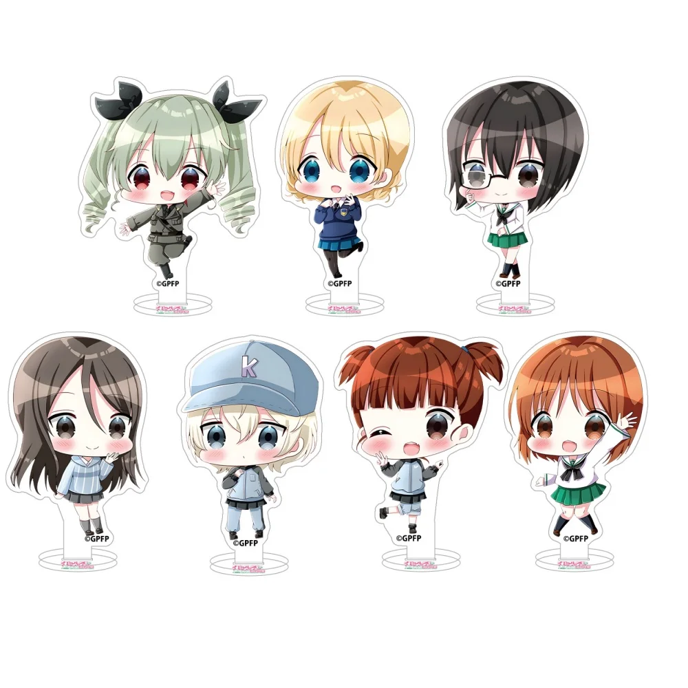 Girls und Panzer das Finale Miho Kei Darjeeling Anchovy Erika Kinuyo Jancolle Mika Mary HD Figure Acrylic Stand desktop ornament