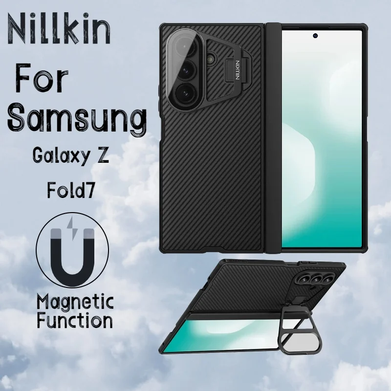 For Samsung Galaxy Z Fold 7 MagSafe Case NILLKIN CamShield Prop Magnetic Case With Phone Holder Camera Cover For Samsung Z Fold7