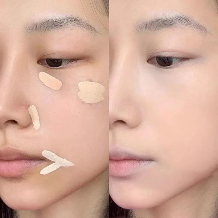 Feuchtigkeitsspendende Aufhellende Concealer-Creme Volle Deckkraft Foundation Abdeckung Akne Augenringe Ölkontrolle Flüssiger Gesichtskontur-Stift – Detail 11