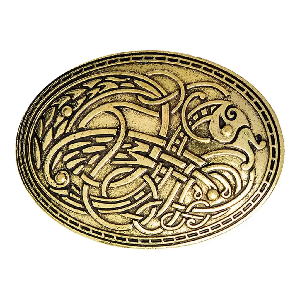 Broche viking vintage com fivela e fecho para roupas