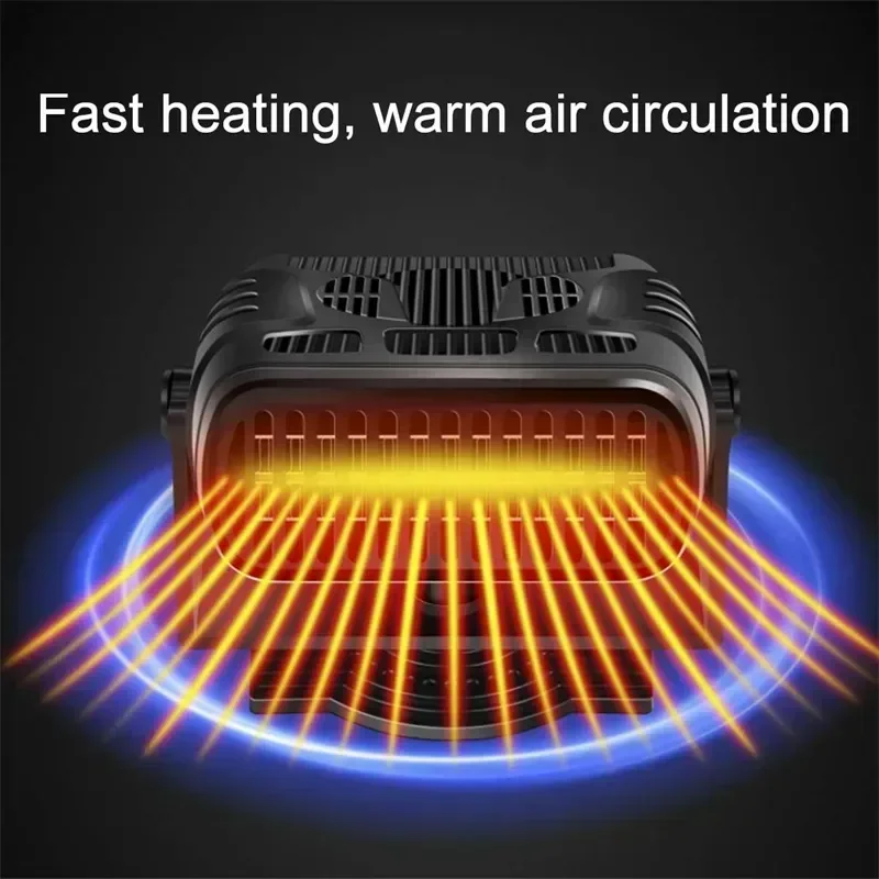 New 12/24V 200W Car Heater Windshield Fast Heating Fans Defrost Defogger 360 Degree Rotation Auto Heater Interior Accessories