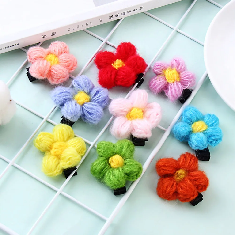 

12 Pcs Flower Hair Accessories Pins Bobby Birthday Headdress Headwear Clips The Flowers