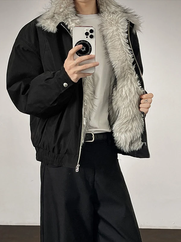 

Мужская хлопковая куртка в стиле ретро в американском стиле, свободная посадка на подкладке, теплая зимняя верхняя одежда с воротником-стойкой, пальто