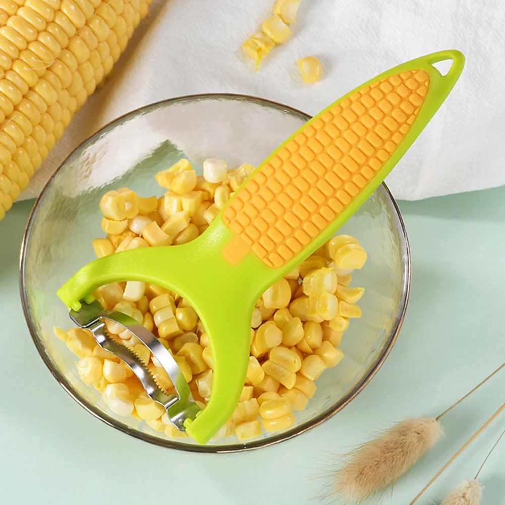 

2pcs Stainless Steel Corn Peeler Easy Kernel Removal Tool Rustproof Fruit Vegetable Stripper With Hanging Hole Assorted Color