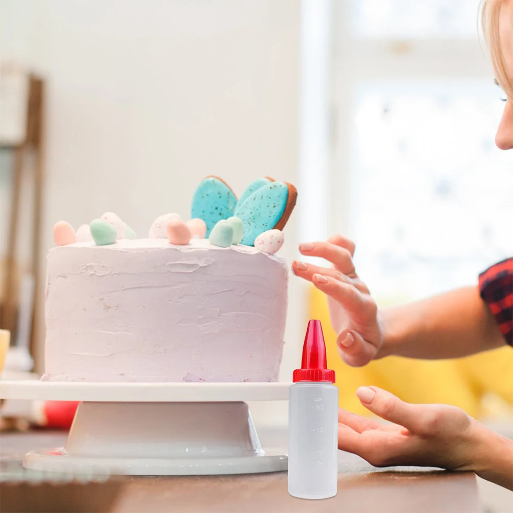 

2Pcs Cake Piping Bottle Practical DIY Cake Decorating Tool for Cookies Cupcakes Frosting Baking Accessory Household Cream