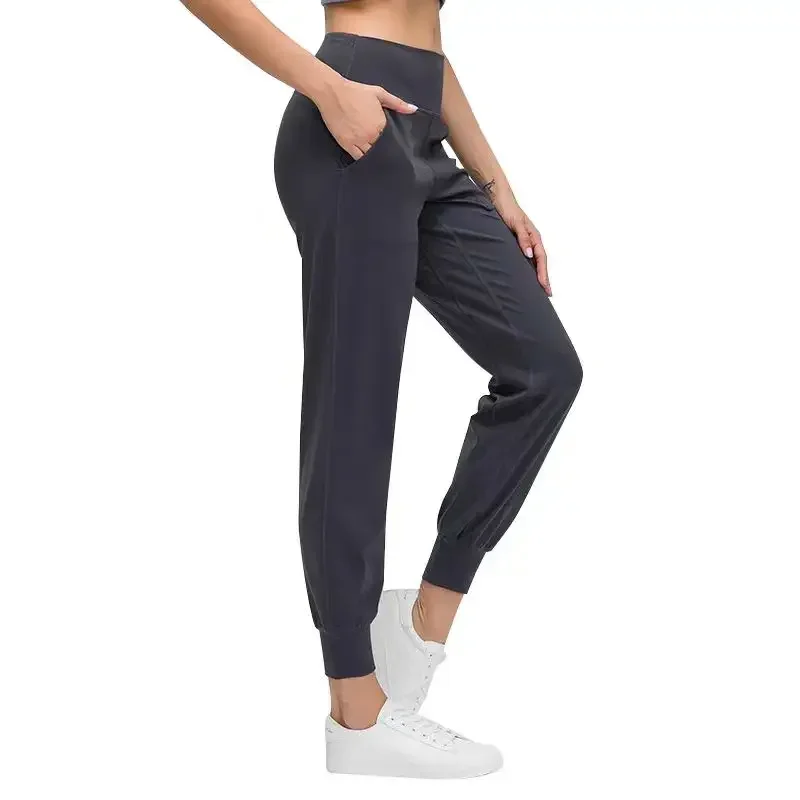 

Lemon Women High Waist Stretch Yoga Pants Relaxed High-Rise Jogger Elastic Waist Fitness Jogging Pants Designed for On the Move
