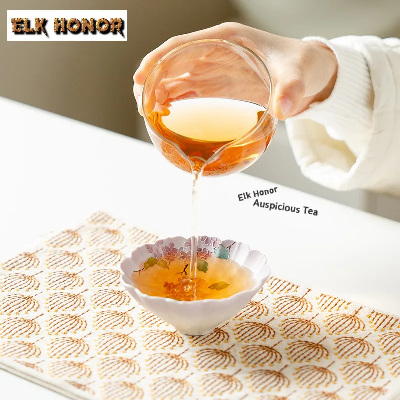 80ml Mineral White Gradient Hydrangea Lotus Teacup Retro Tea Bowl Sample Tea Cup Tea-tasting Meditation Cup Jianzhan Master Cups