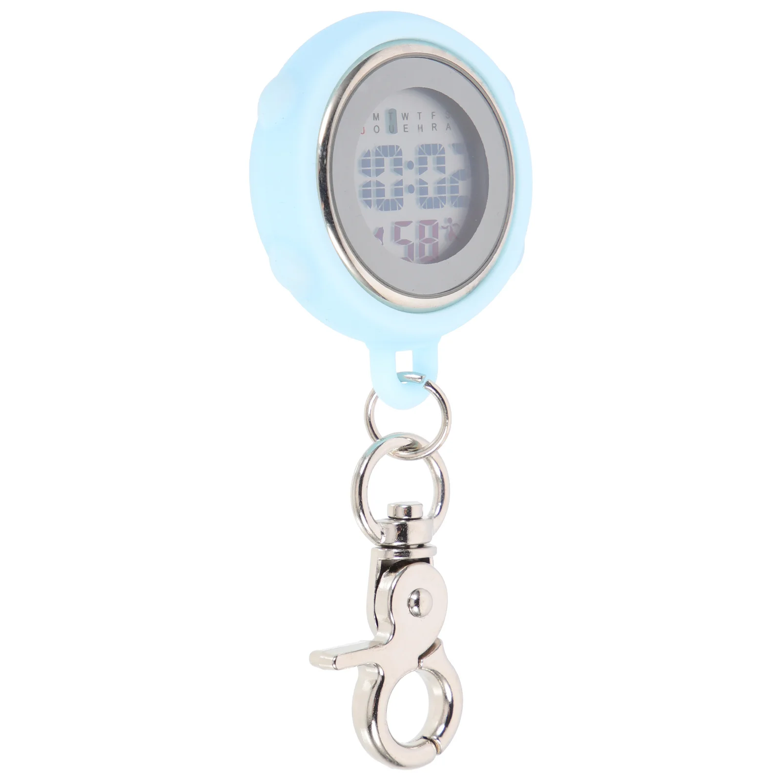 

Clip on Pocket Watch Digital Hanging Stopwatch Large Screen Simple Design Student Exam Week Display Clip on Watch