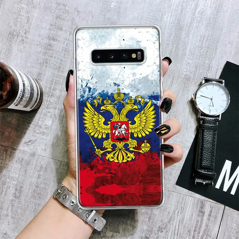 Russia Russian Flags Emblem Transparent Soft Phone Case for Samsung Galaxy M21 M30S M31 M32 M52 Note 20 Ultra 10 Lite 9 8 J4 J6